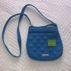 Vera Bradley petite double zip hipster blue